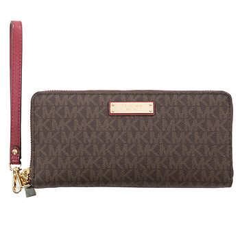 Michael Kors Continental Wallet, Brown/Mulberry 